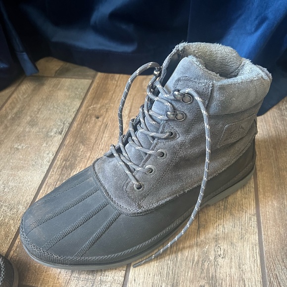 NORTIV Men's Winter Boots Mid Ankle Non Slip Insulated Warm Hiking Snow Boots - Picture 5 of 13